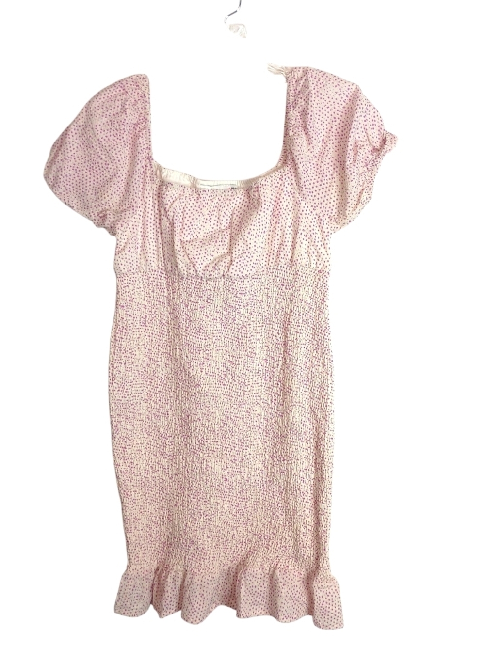Lush -Women’s Puff-Sleeve Ruffle Hem Dress - Size S